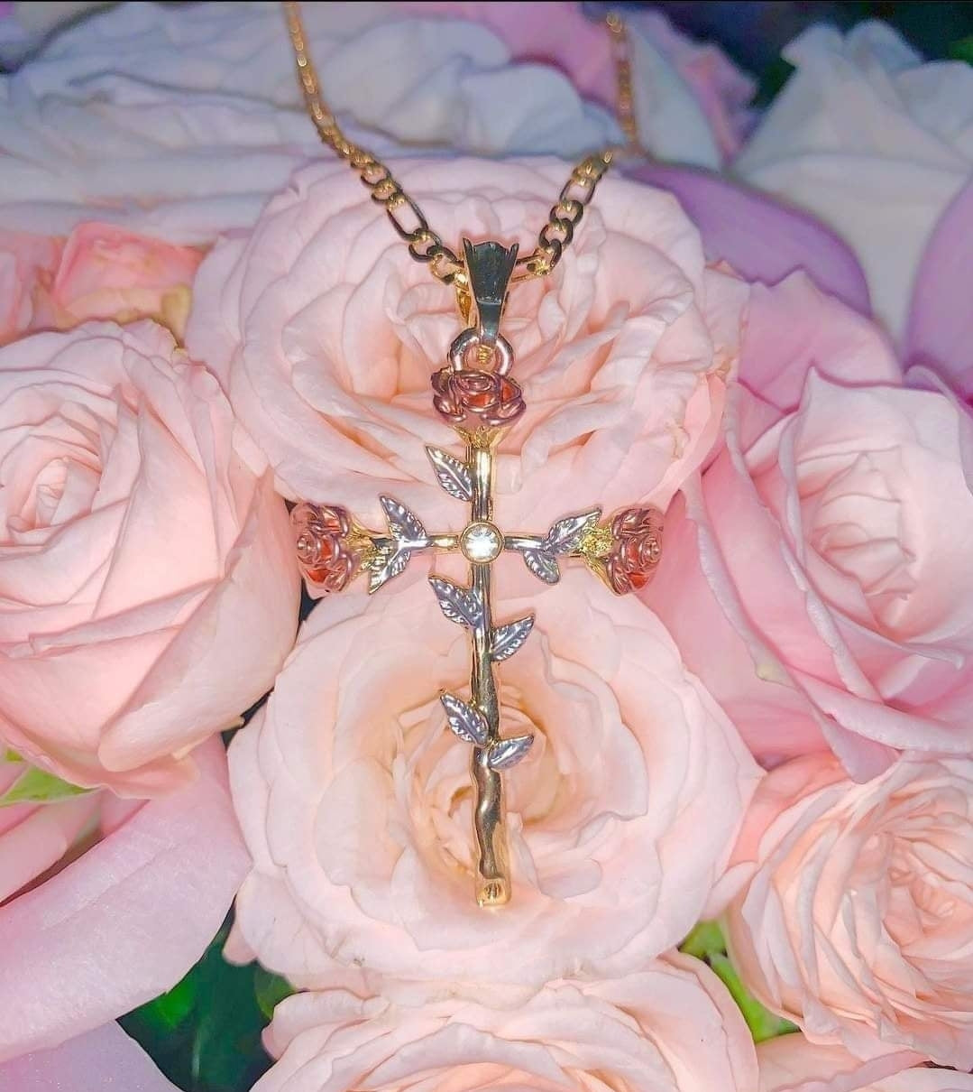 Rose gold Crucifx