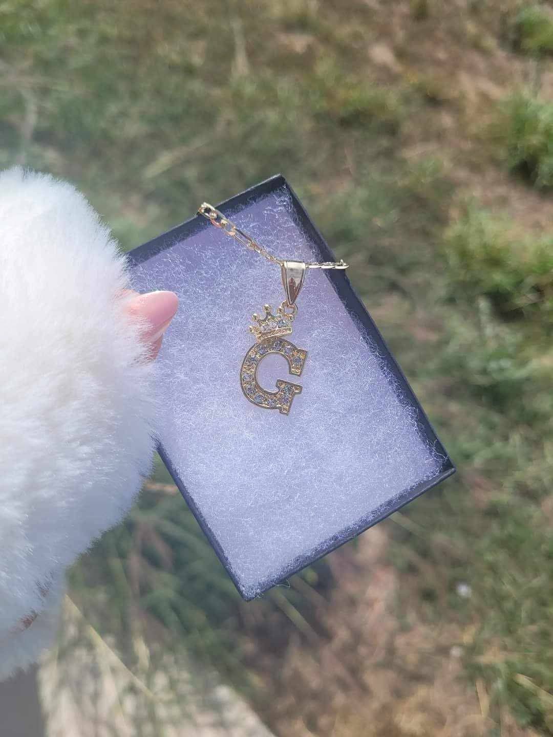 Crown Initial Necklace