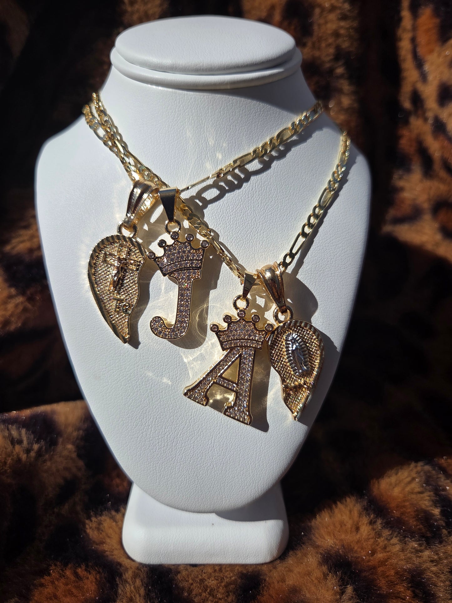 Mini Te Amo Heart with Crown initials