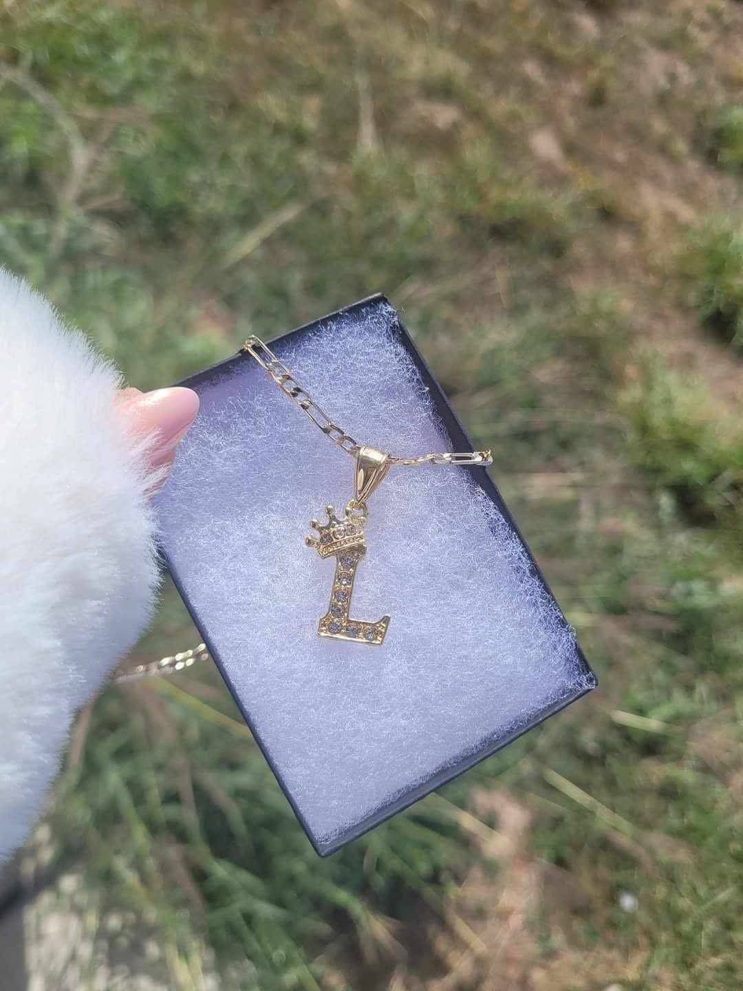 Crown Initial Necklace