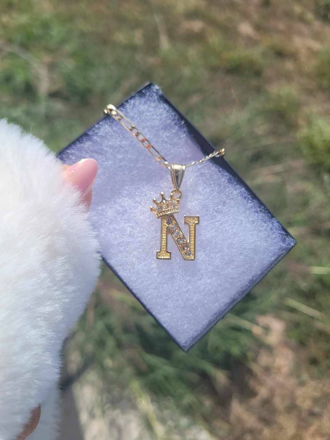 Crown Initial Necklace