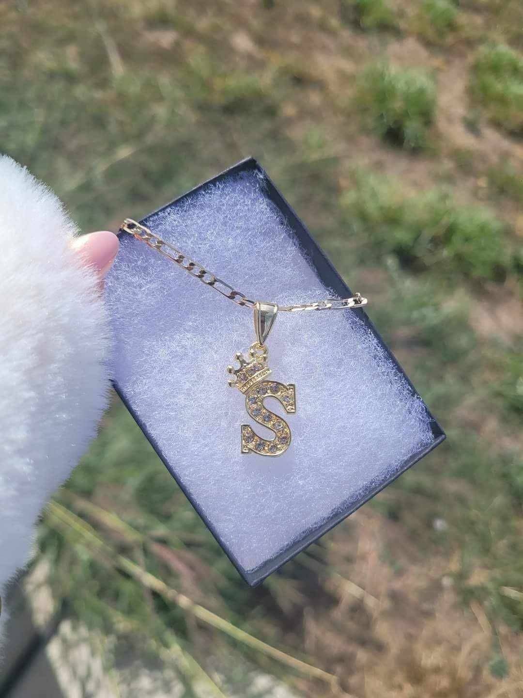 Crown Initial Necklace